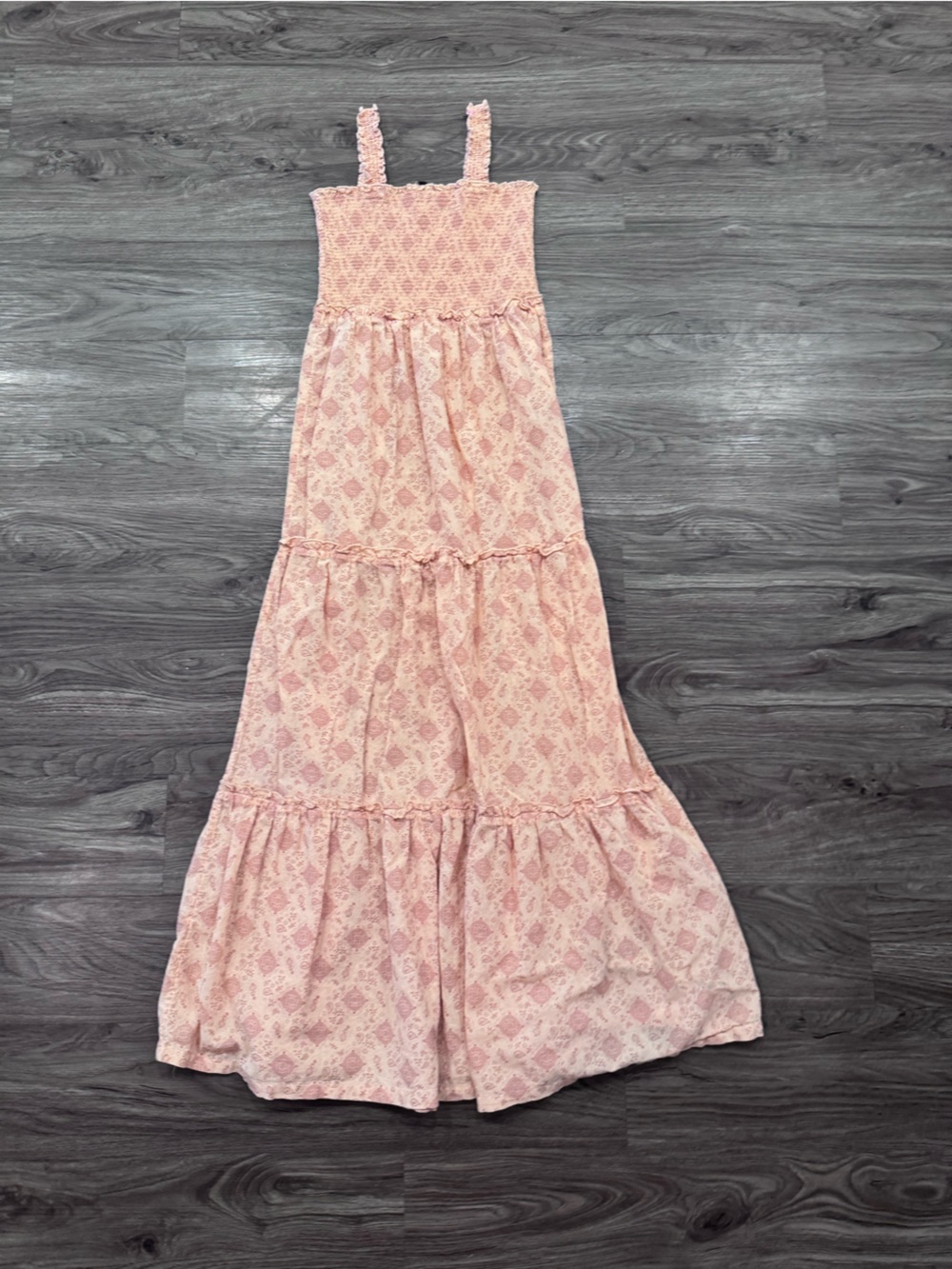 Roxy Light Peach Smocked Top